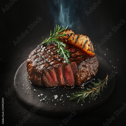 grilled steak, grilled steak. Generative AI