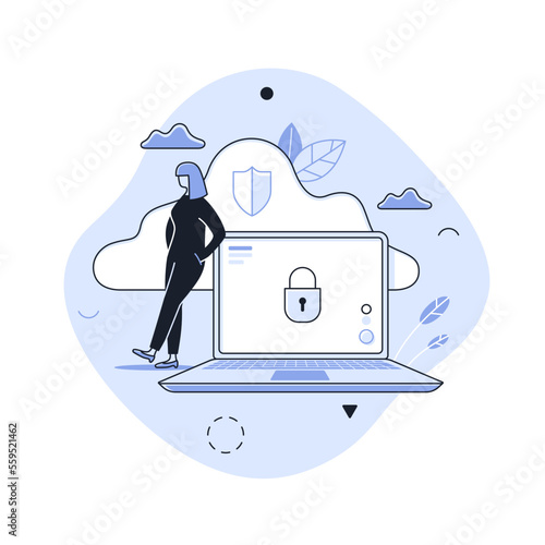 Thin Line Vector Technology Concept