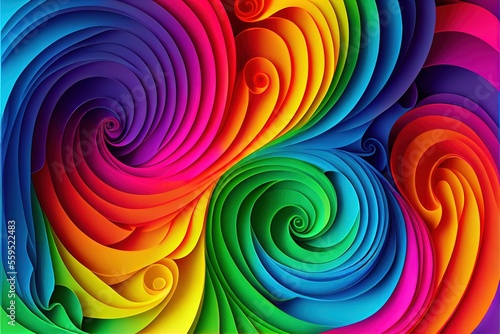 Colorful background  rainbow-colored texture  with a fun and playful feel. Ai Generative