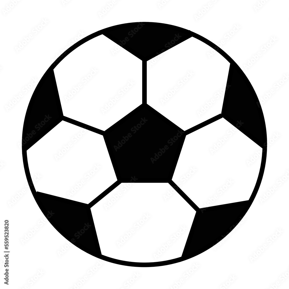 Classic football-soccer ball element simple line style vector illustration Classic football-soccer ball element simple line style vector illustration