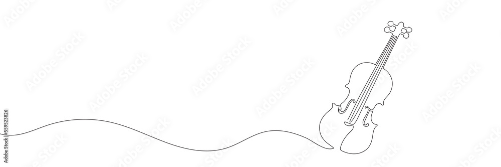 violin drawn in one continuous line on a white background violin drawn in one continuous line on a white background