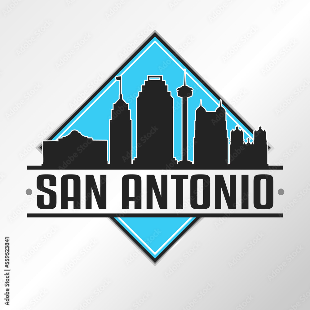San Antonio, TX USA Skyline Logo. Adventure Landscape Design Vector City Illustration Vector illustration.