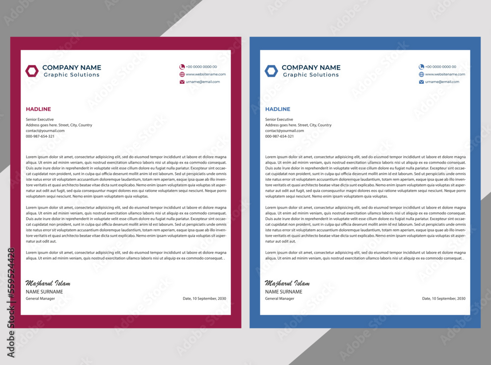 Obraz premium Modern Letterhead