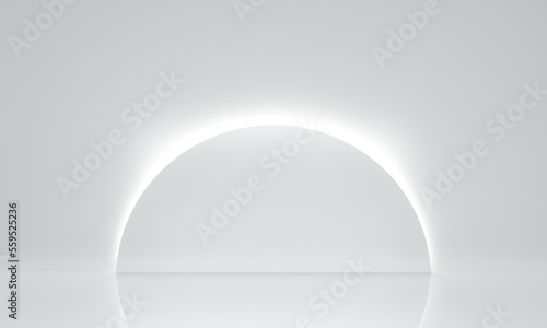 Fototapeta Naklejka Na Ścianę i Meble -  Simple minimalistic white 3d background. Product display presentation podium. 3d render