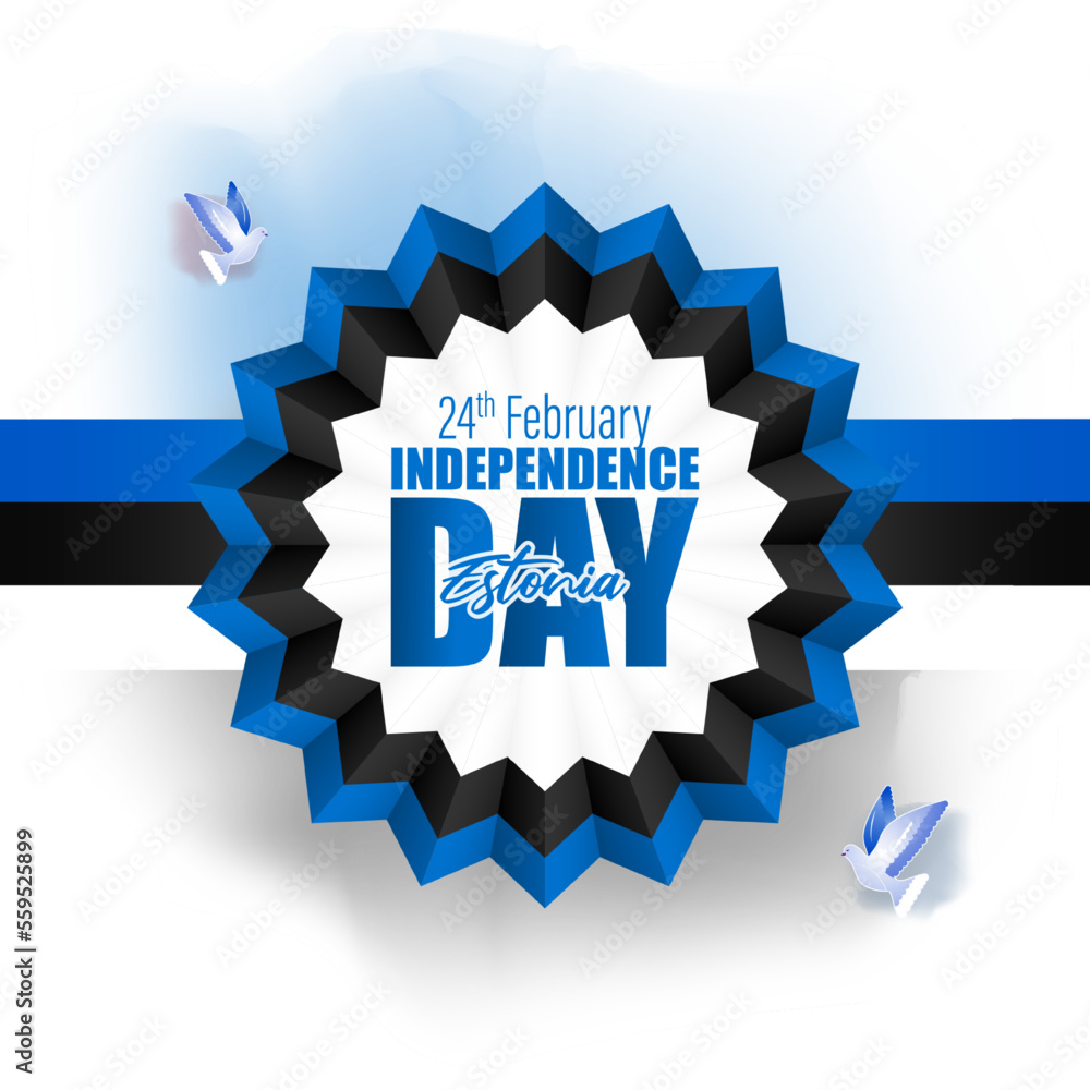 Vector illustration for Estonia independence day 24 February Vector illustration for Estonia independence day 24 February