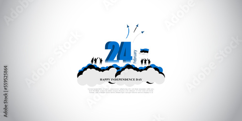 Vector illustration for Estonia independence day 24 February
