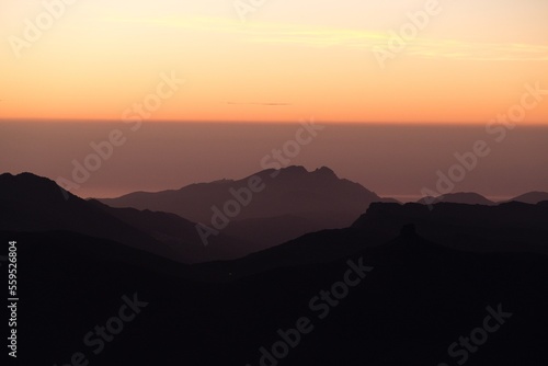 sunrise in sardinia mountains ascending punta la marmora © luciezr