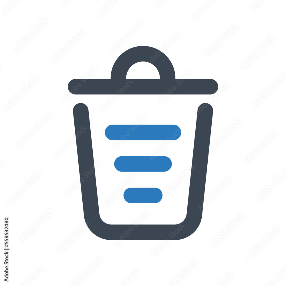 Recycle Bin icon vector illustration . Bin, Trash, Remove, Delete