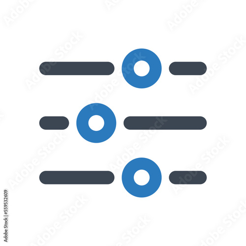 Equalizer icon - vector illustration . Equalizer, Customize, Personalize, Preferences, Setting, Control, Options, Settings, line, outline, icons .