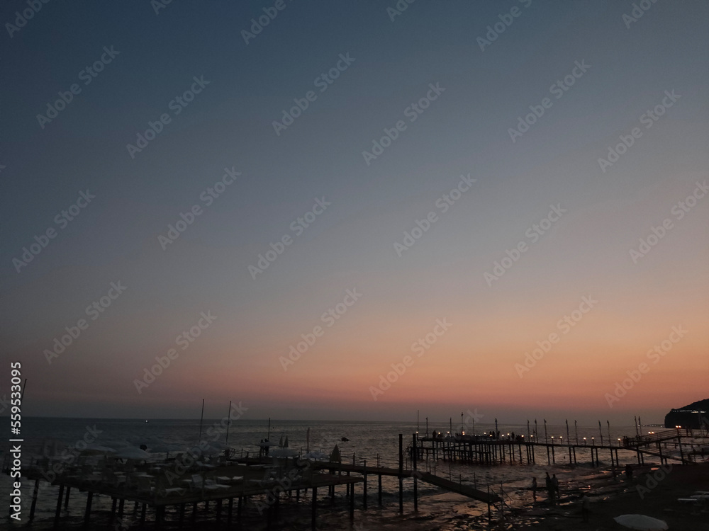 sunset at the pier