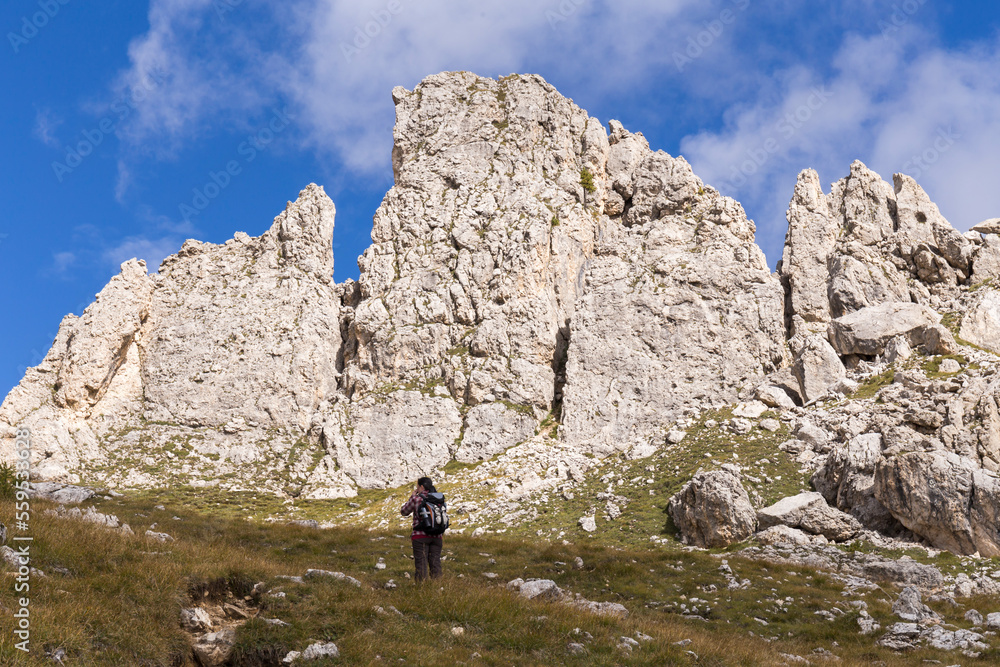 hiking in the Dolomites, mountains in south tyrol