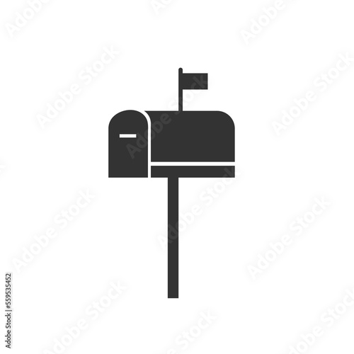 Mail box icon. Postage element background vector ilustration.