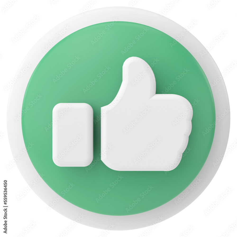 Like icon. like button. 3D illustration. Like icon. like button. 3D illustration.