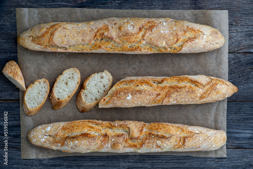 fresh baked french breads, homemade baguettes