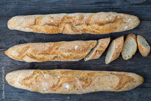 fresh baked french breads, homemade baguettes