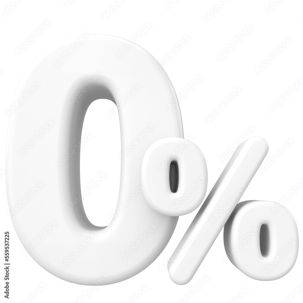 3D 0%. Zero percent installment. 3D illustration. 3D 0%. Zero percent installment. 3D illustration.