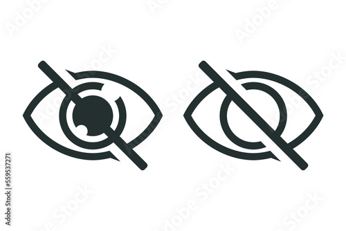 Eye warning. Sensitive content. Illustration vector
