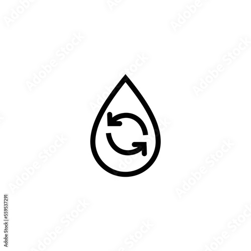 water icon or logo isolated on white background