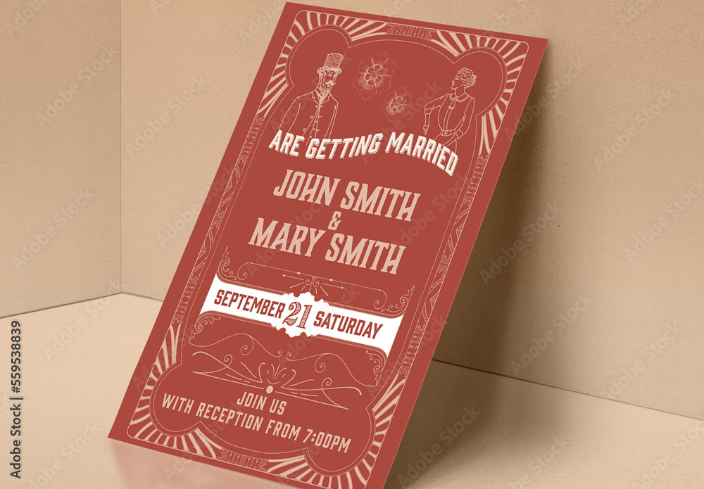 Wedding invitation Layout Stock Template | Adobe Stock
