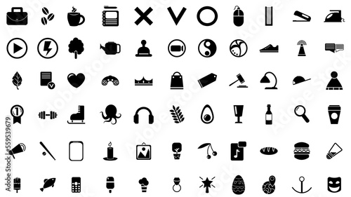a set of icons for commercial activities 
