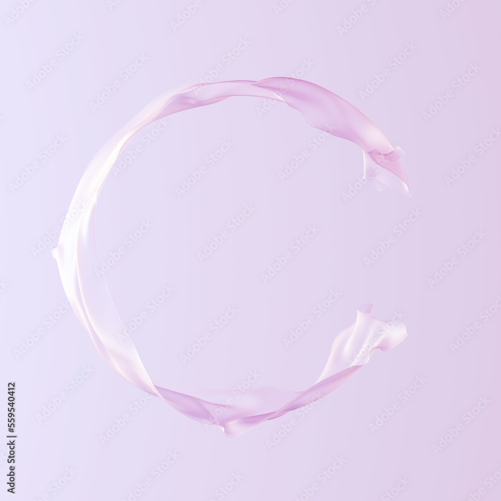 3d render modern cloth background. Cloth background with transparency.