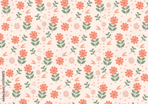 Seamless floral pattern. Vector design for paper, covers, fabrics, interior decoration and other users