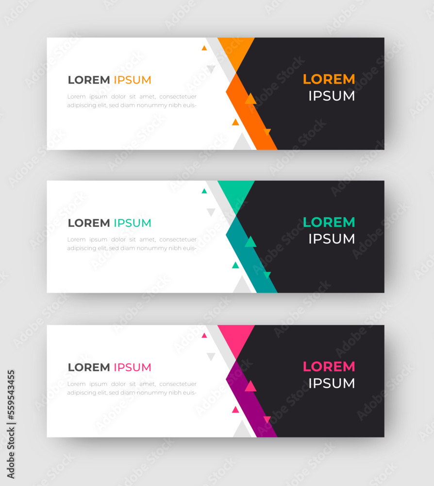 Vector abstract design banner web template. Set of Design Banner Web Template. Vector design Banner background. vector illustration.