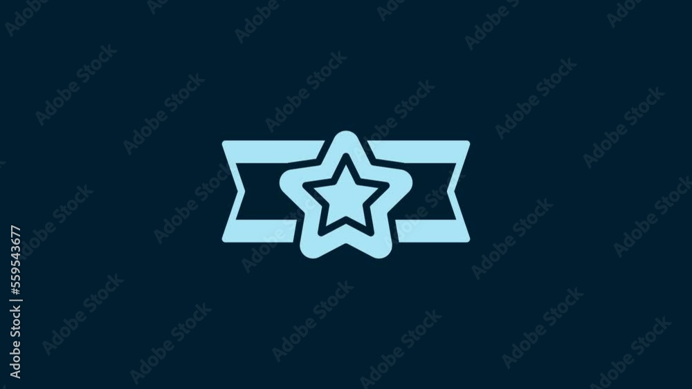 White Star American military icon isolated on blue background. Military badges. Army patches. 4K Video motion graphic animation White Star American military icon isolated on blue background. Military badges. Army patches. 4K Video motion graphic animation
