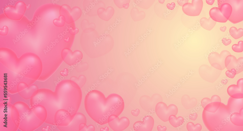 Elements in the shape of a heart flying on a pink background. Vector symbols of love for Mother's Day, Valentine's Day. Greeting card design for wedding Elements in the shape of a heart flying on a pink background. Vector symbols of love for Mother's Day, Valentine's Day. Greeting card design for wedding