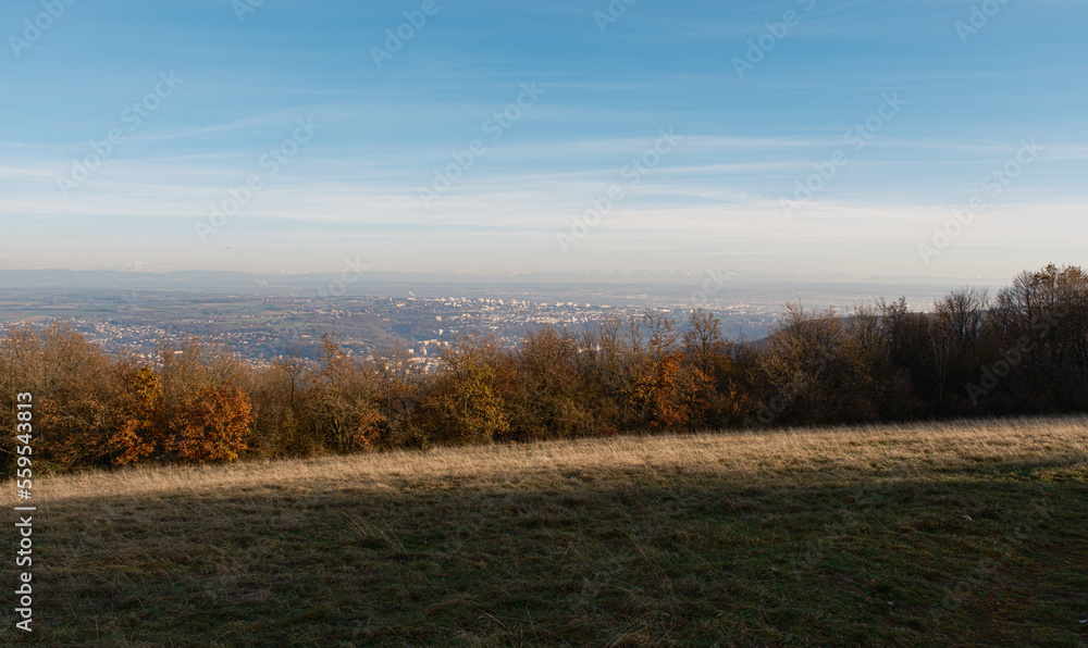 Fototapeta premium View from Mont Thou in Lyon, France