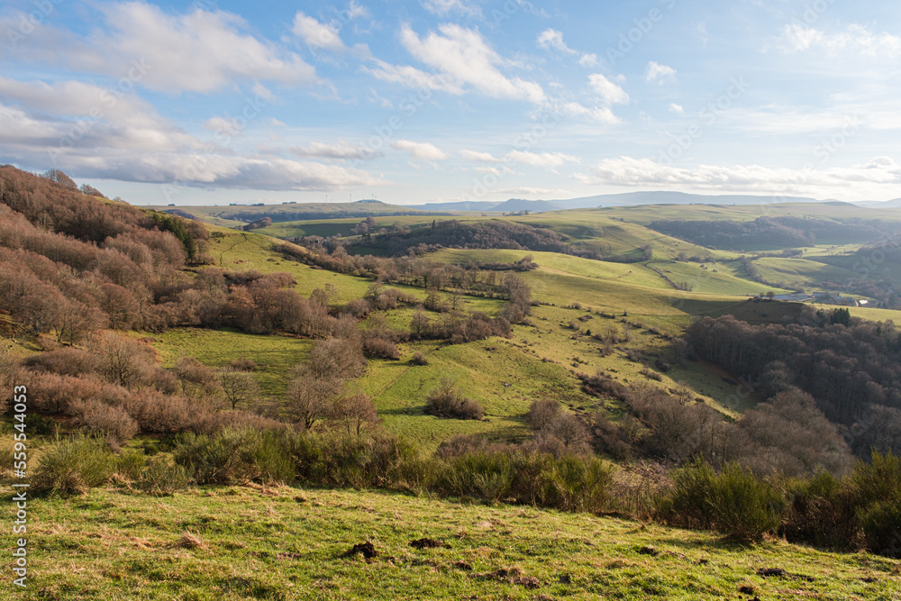 Fototapeta premium Natural landscape with blue sky and clouds