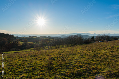 Sunrise over the field