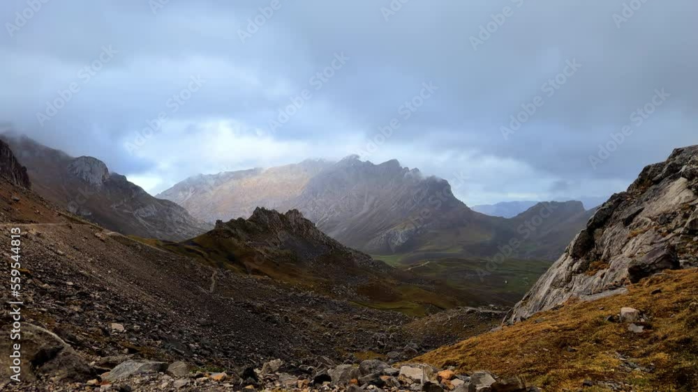Time lapse of mountain landscape in Picos de Europa National Park, Cantabria, Spain. High quality 4k footage Time lapse of mountain landscape in Picos de Europa National Park, Cantabria, Spain. High quality 4k footage