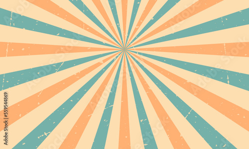 Orange and blue vintage background with lines