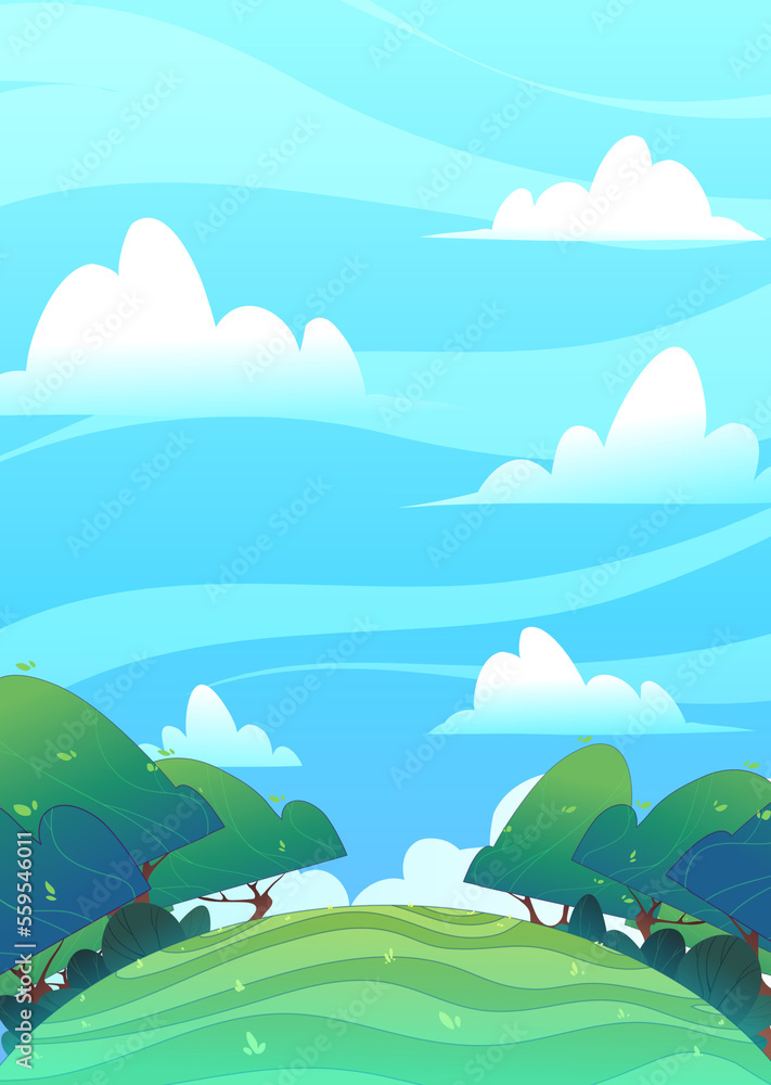 Garden Cartoon Illustration Garden Cartoon Illustration