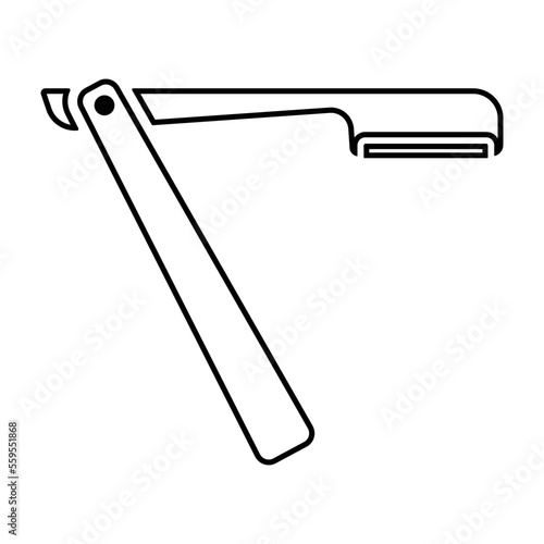 Old Straight razor vector
