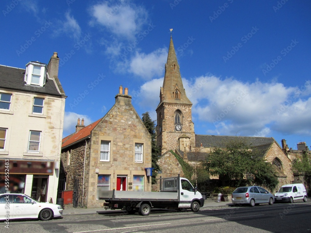 Brunton's Close and St Nicholas' Church, Dalkeith, Midlothian.