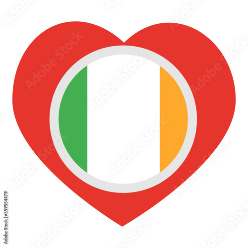 National flag of Ireland, round icon, heart icon PNG Free Download National flag of Ireland, round icon, heart icon PNG - GFXLoad