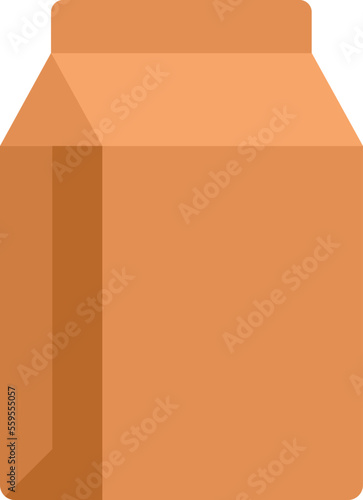 Paper pack waste icon flat vector. Trash recycle. Reuse container isolated