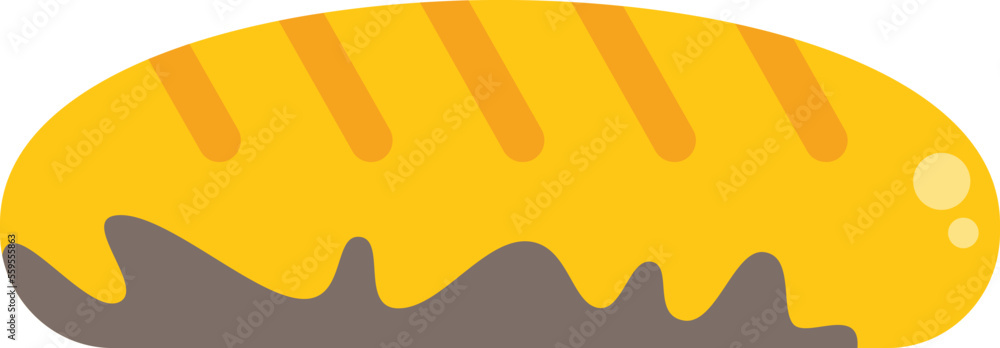Waste bread icon flat vector. Trash food. Ecology reuse isolated