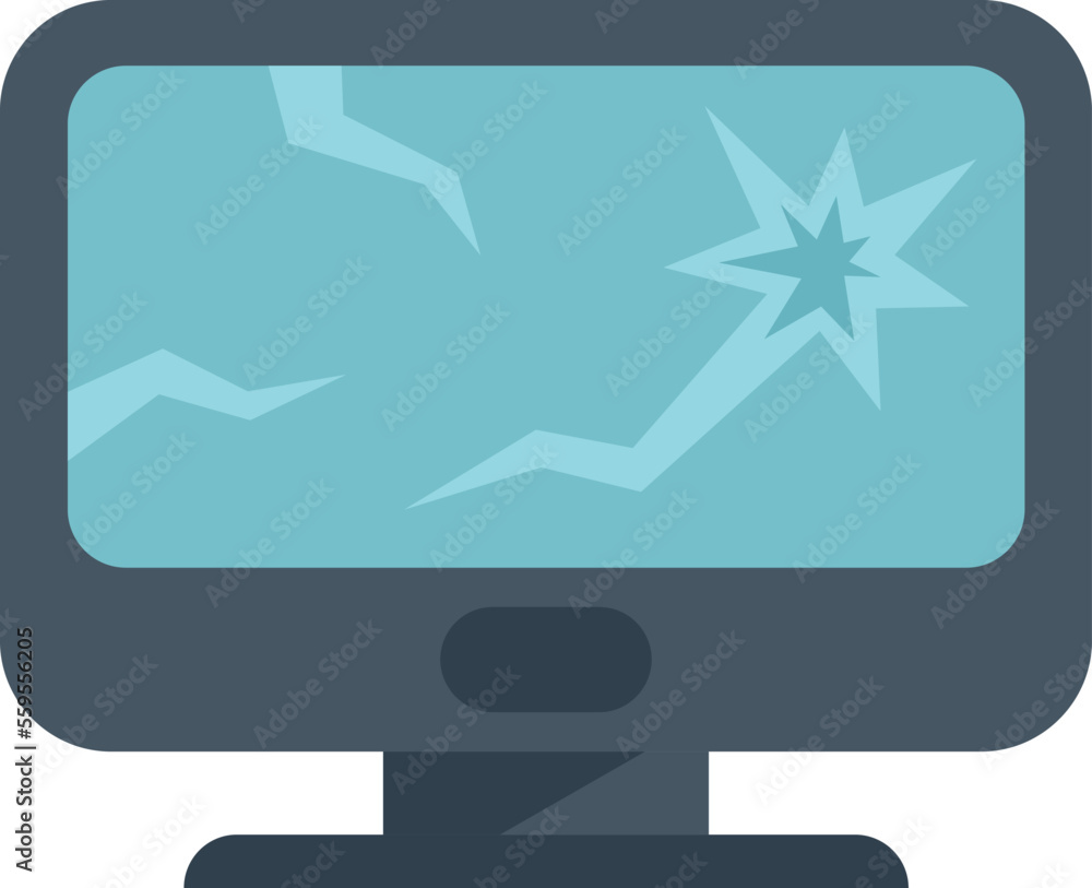 Computer trash icon flat vector. Waste rubbish. Reduce reuse isolated Computer trash icon flat vector. Waste rubbish. Reduce reuse isolated