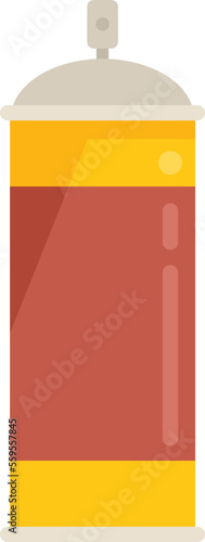 Spray waste icon flat vector. Recycle bin. Garbage metal isolated
