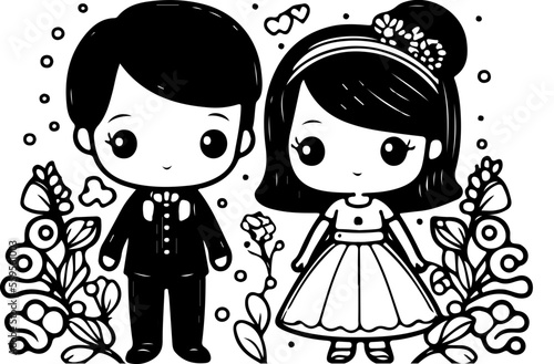 Coloring Book, Children, Illustration, Malbuch, Cute, Car, Wedding, Kinderbuch, Kinder, Seite, ausmalen, buntstifte, schwarz, weiß, Oldtimer, classic, car, hochzeitsauto, wagen, blumen, zelten, camp