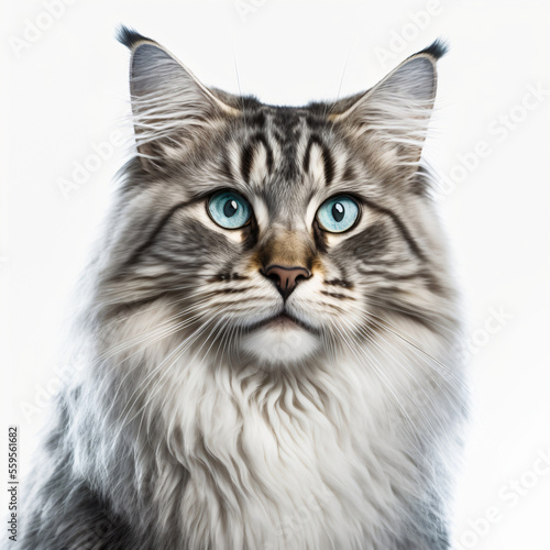portrait of a maine coon cat. Designes using generative ai.