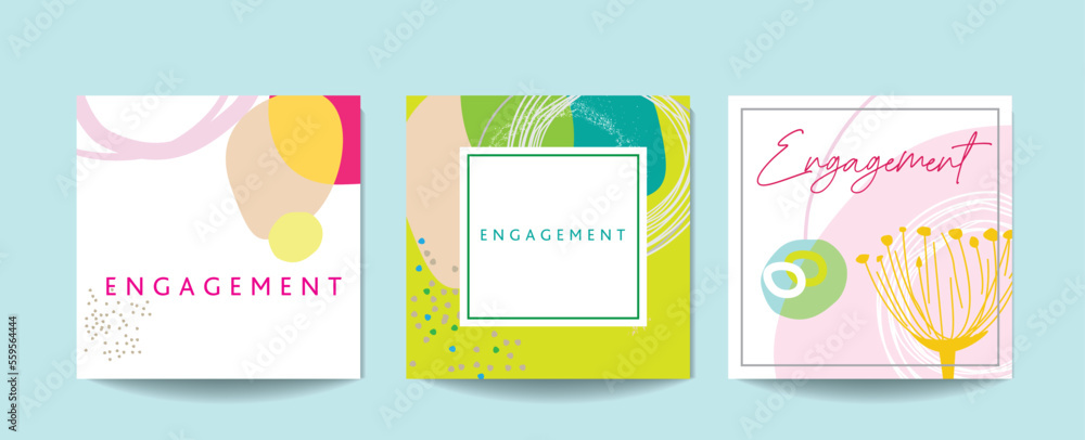 Happy engagement cards