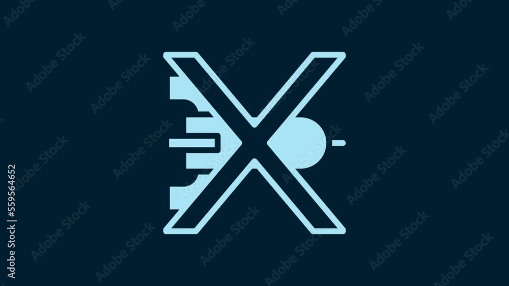 White No war icon isolated on blue background. The peace symbol. 4K Video motion graphic animation White No war icon isolated on blue background. The peace symbol. 4K Video motion graphic animation