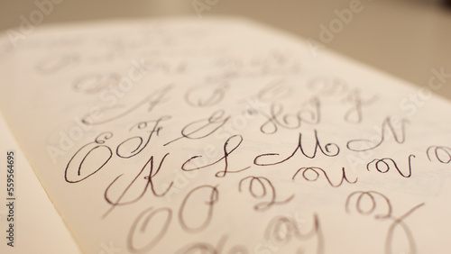 Canvas Print Spencerian majuscules