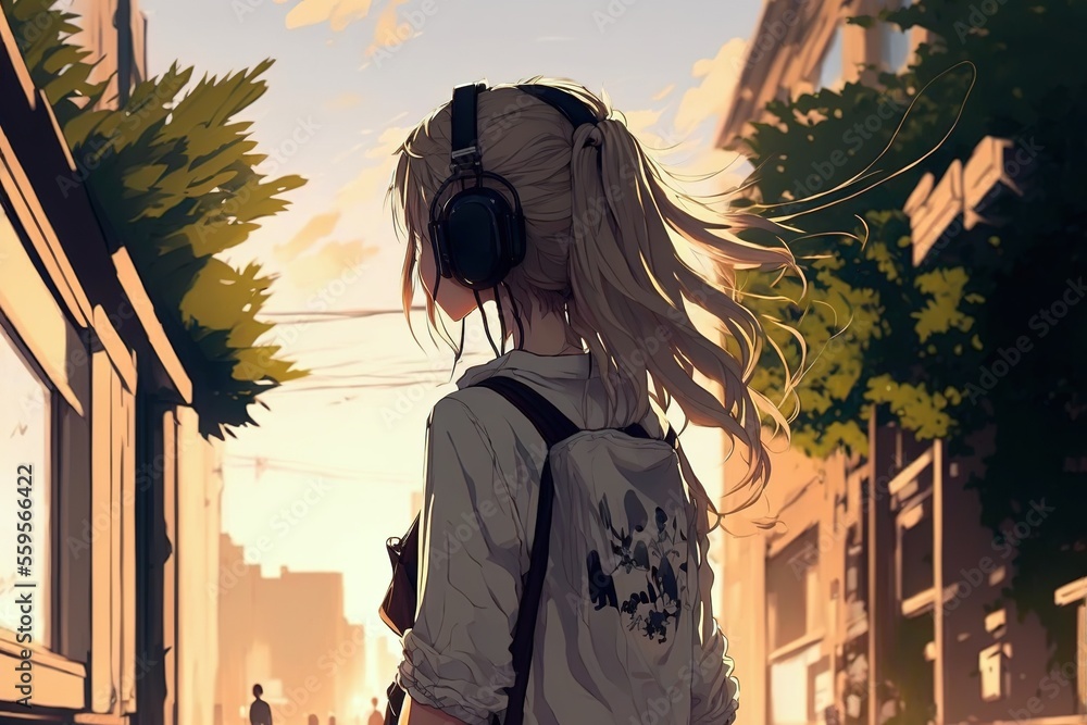 Anime Girl With Headphones, HD wallpaper | Peakpx