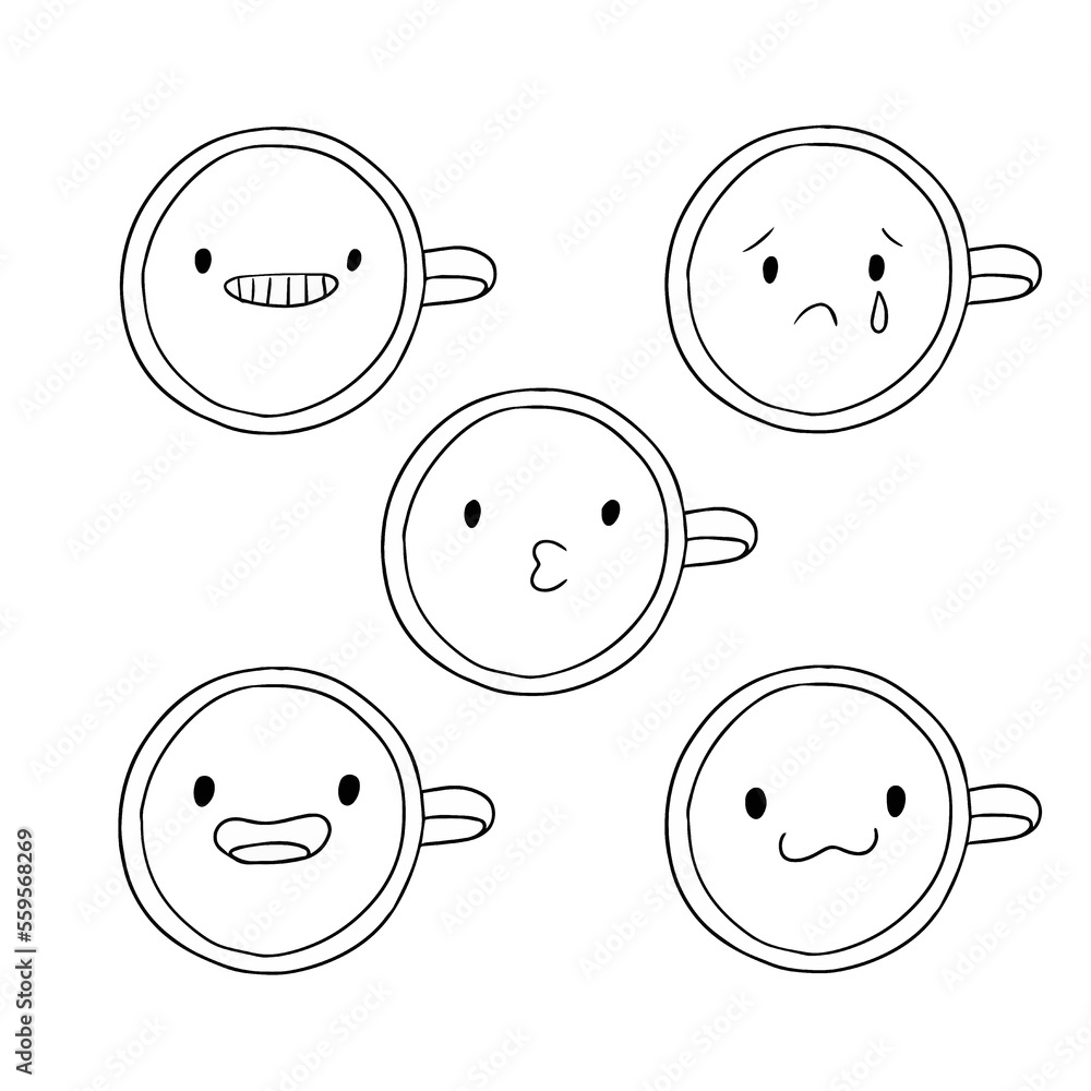 latte art, pattern in a cup of coffee (set, collection) latte art, pattern in a cup of coffee (set, collection)