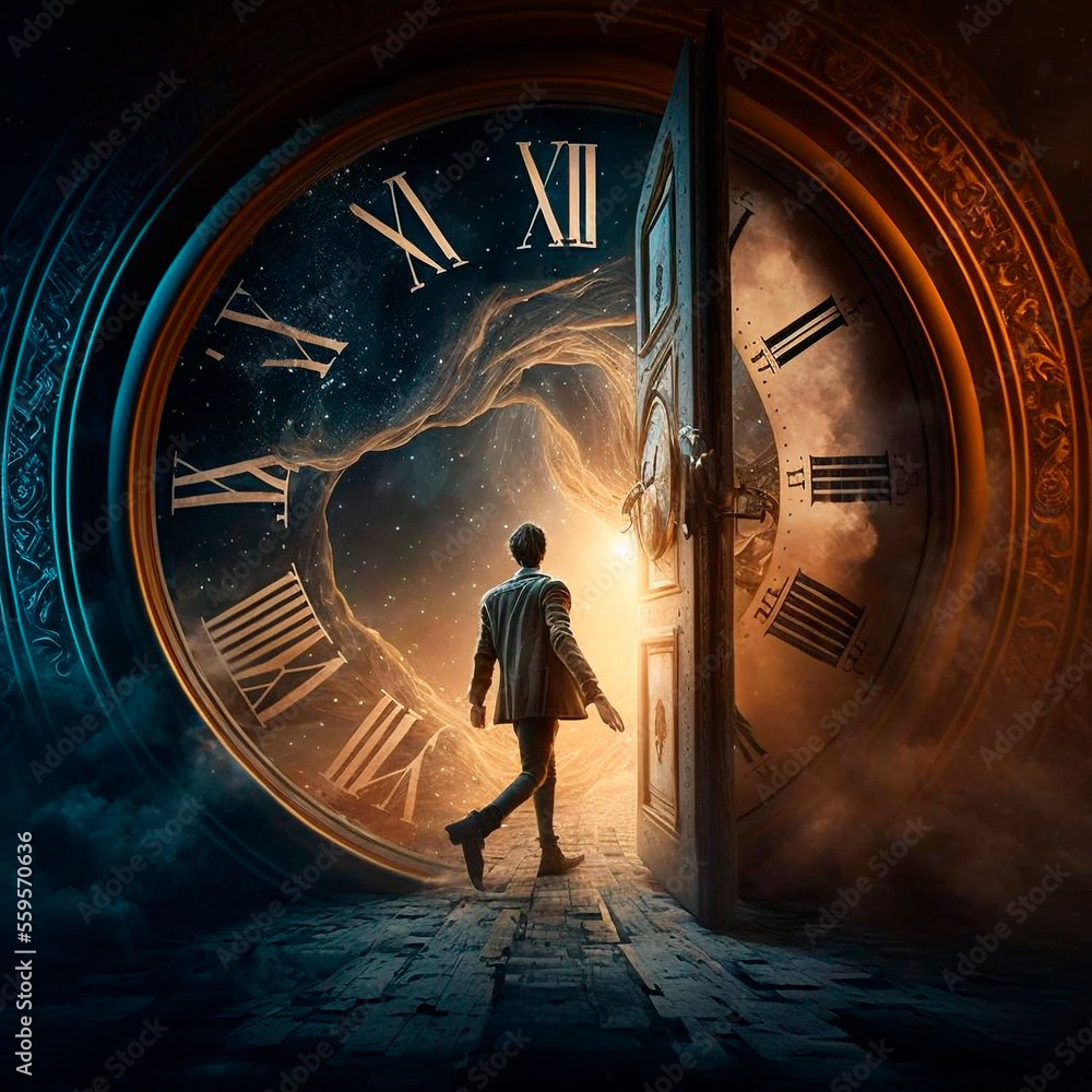 Time travel. Jump into the time portal in hours. High quality ...